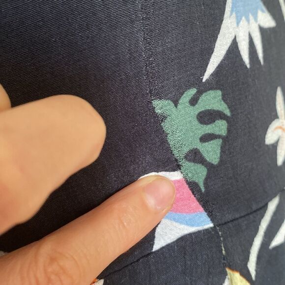 & Other Stories Black Toucan Tropical Mini Dress Size 6 - Picture 13 of 16